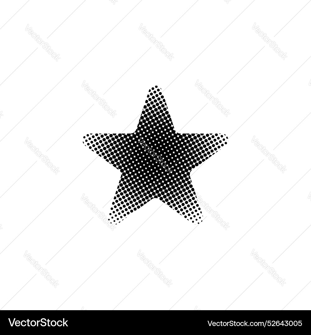 Star halftone effect pattern element template Vector Image