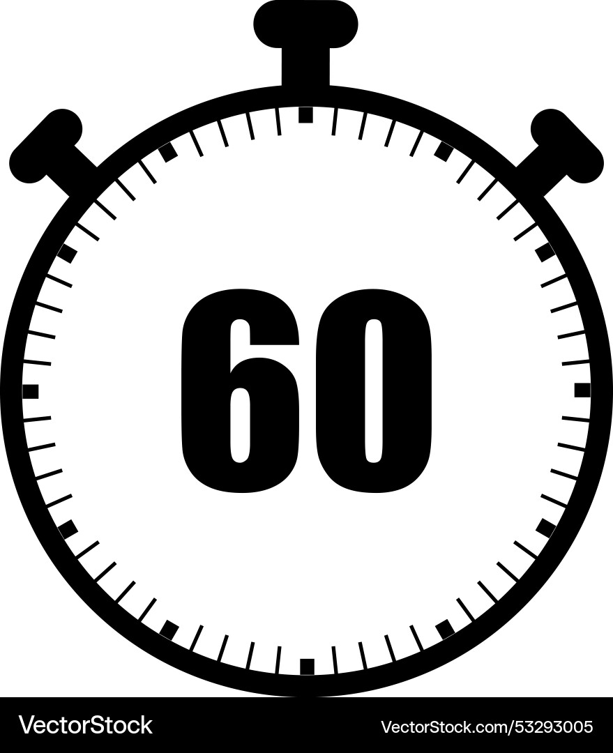 Stopwatch icon clock countdown timer symbol Stopwatch icon clock countdown timer symbol Vector Image