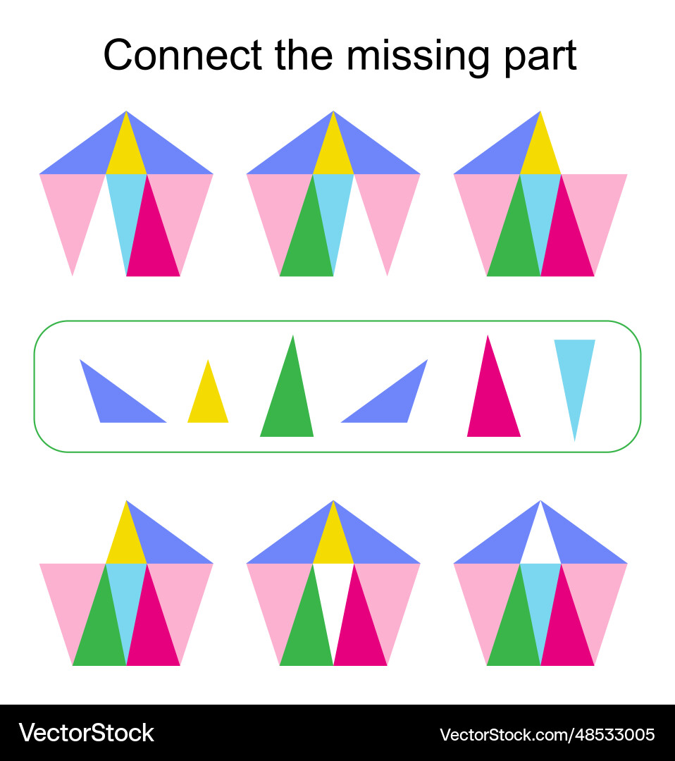 Task for the development of attention and logic Vector Image