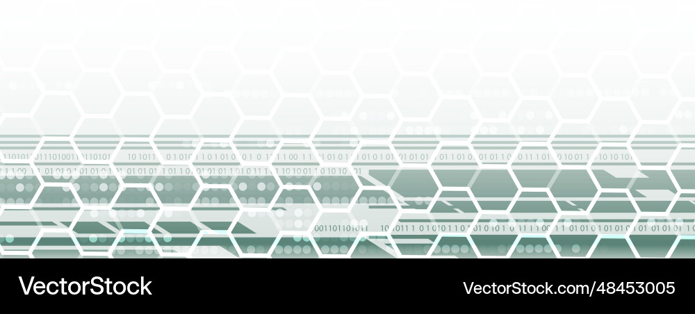 Technology banner design with hexagons abstract Technology banner design with hexagons abstract vector image