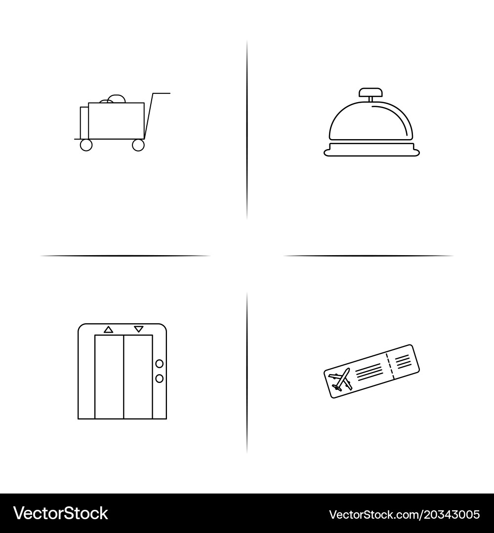 Travel simple linear icon setsimple outline icons Vector Image