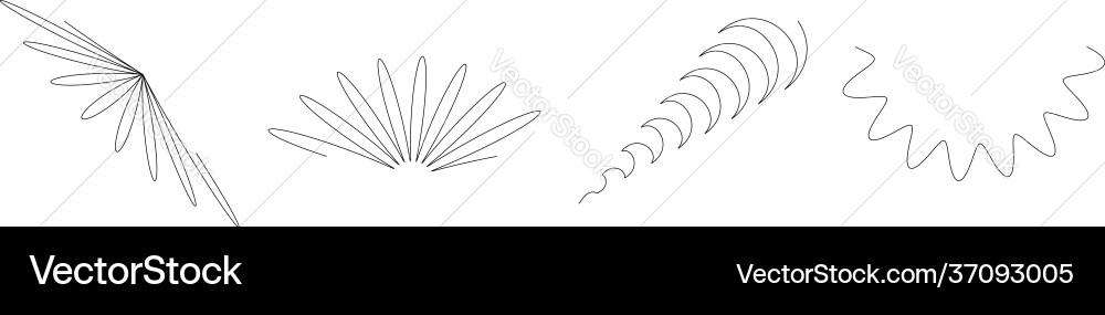 Wavy waving lines abstract design element sinious Vector Image