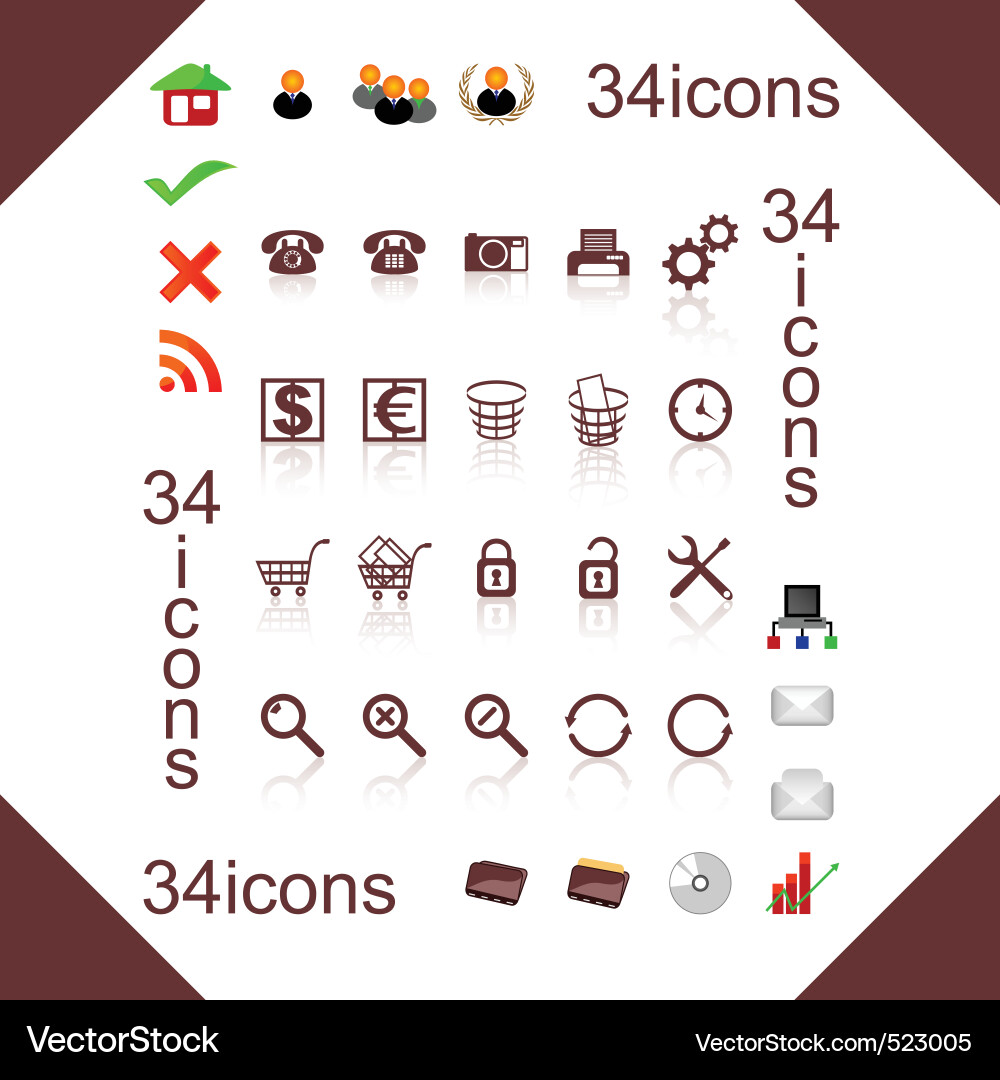 Web Icon Set vector image