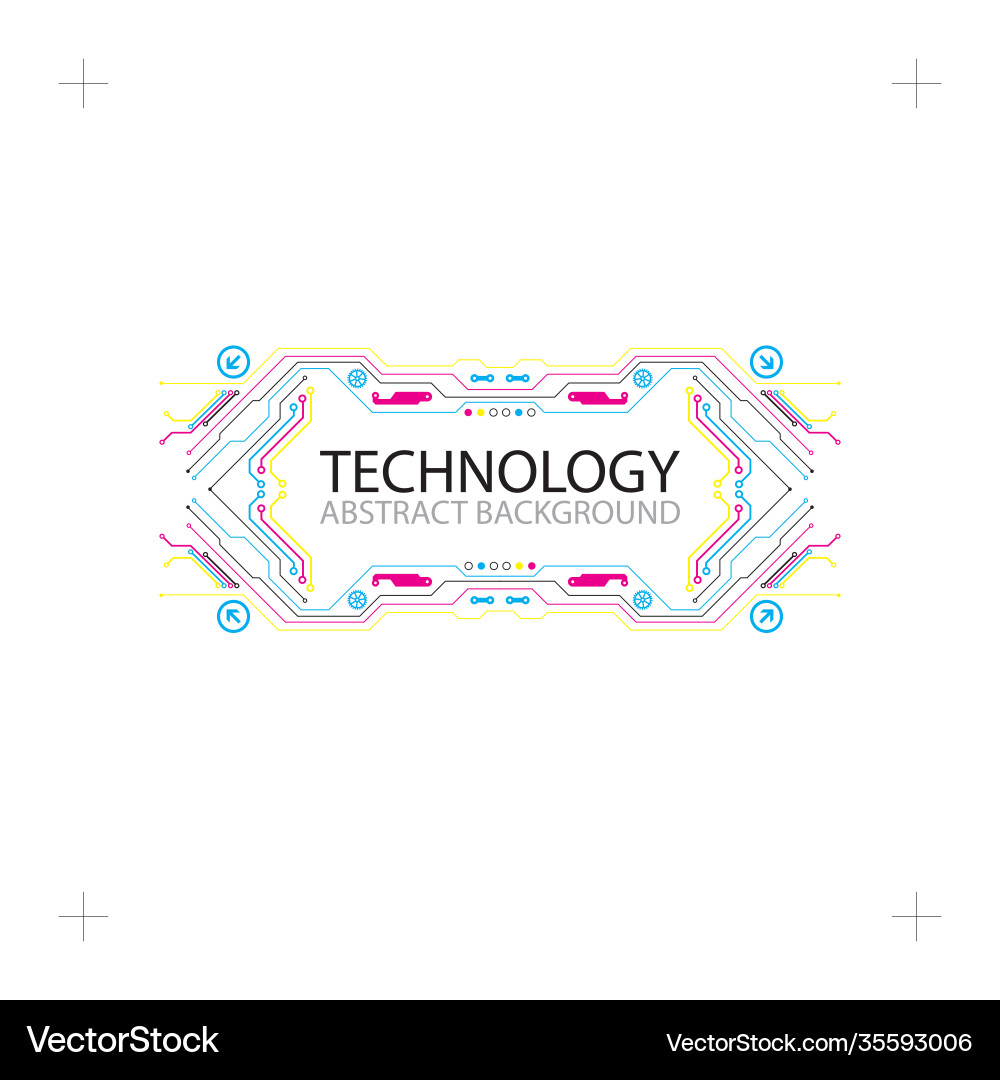 Abstract technological background with various Vector Image