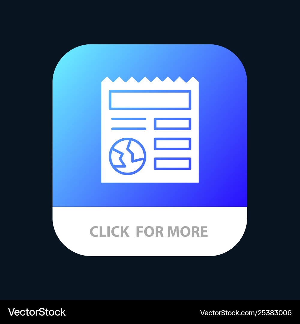 Basic document globe ui mobile app button android Basic document globe ui mobile app button android vector image