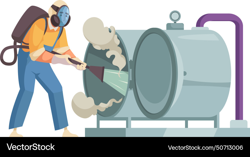 Cleaning service worker Royalty Free Vector Image