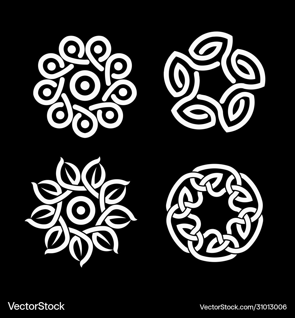 Color a celtic knot Color a celtic knot vector image
