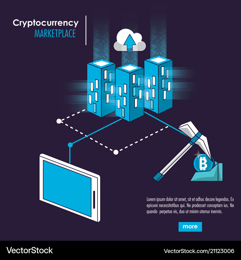 Cryptocurrency system and marketplace – Royalty-Free Vector | VectorStock