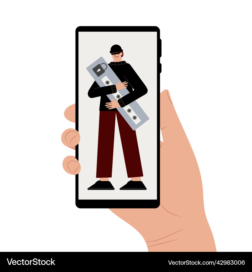 Hacker attack fraud with user data on social Hacker attack fraud with user data on social vector image