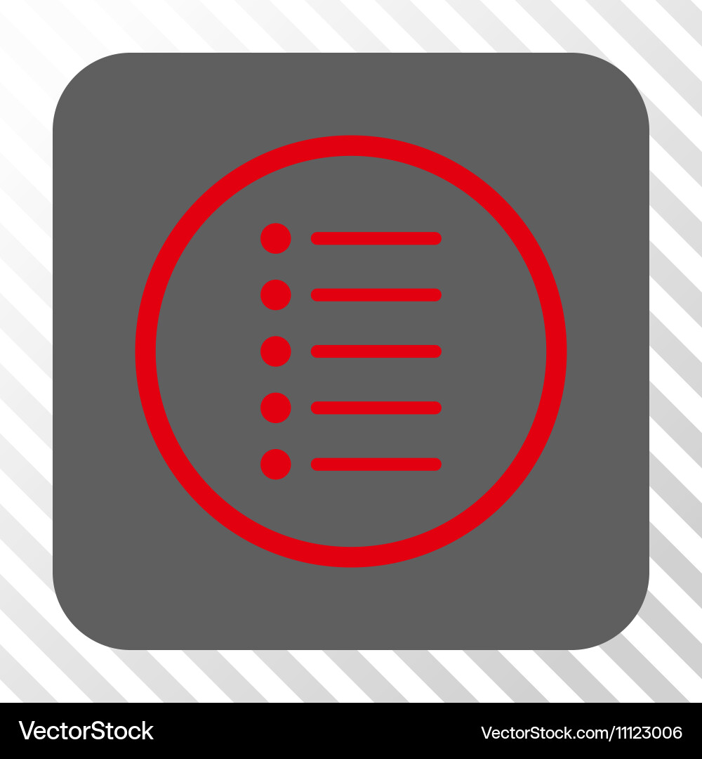 Items rounded square button vector image