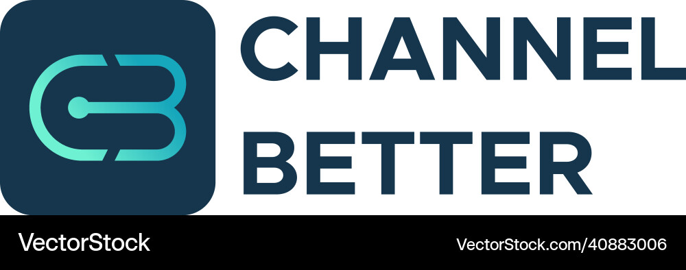 Modern flat initial c channel better logo design Vector Image