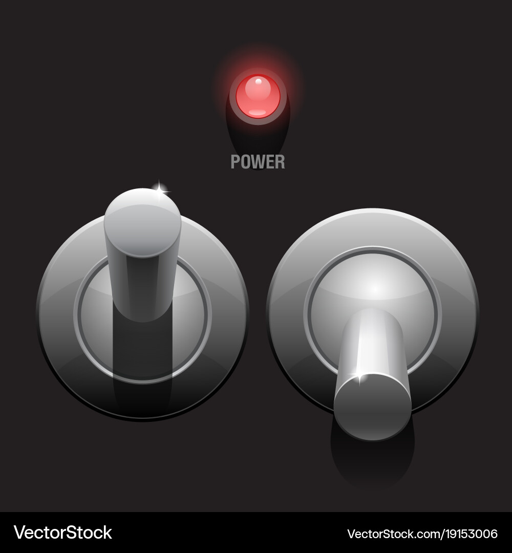 Realistic Toggle Switch Illustration Vector Image