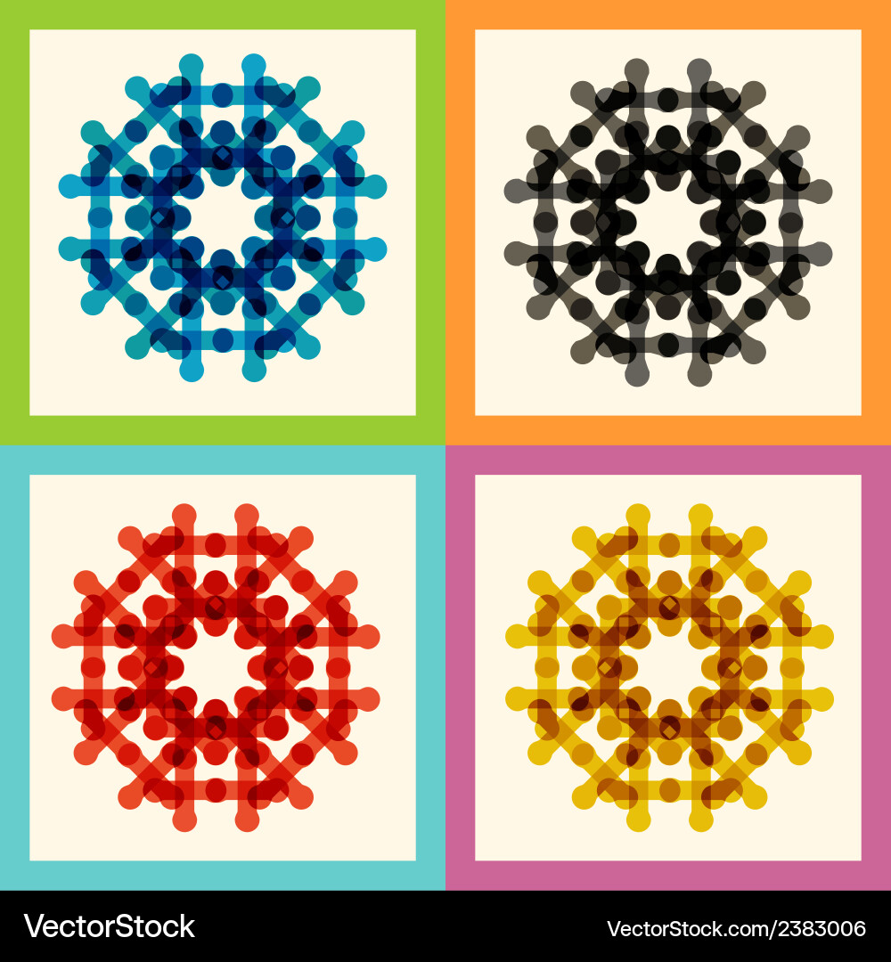 Set color molecule pattern eps vector image