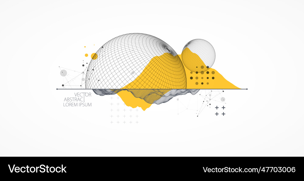 Sphere theme with connected lines in technology Sphere theme with connected lines in technology vector image