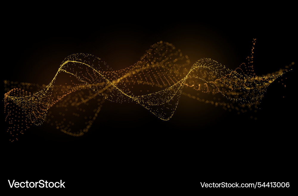 Wave of many lines flowing particles abstract Wave of many lines flowing particles abstract vector image