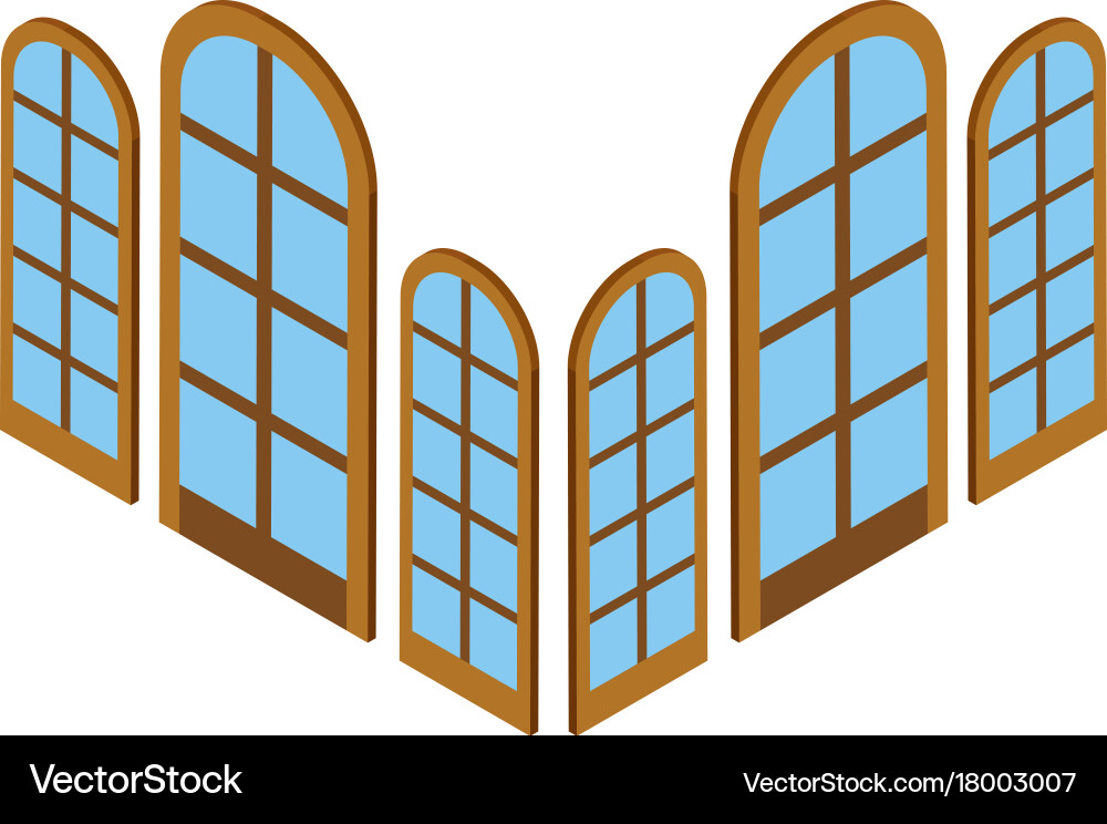 3d design for different sizes of windows vector image