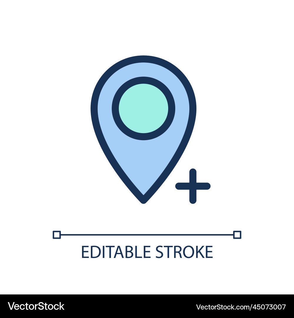 Add place to map pixel perfect rgb color ui icon Add place to map pixel perfect rgb color ui icon vector image