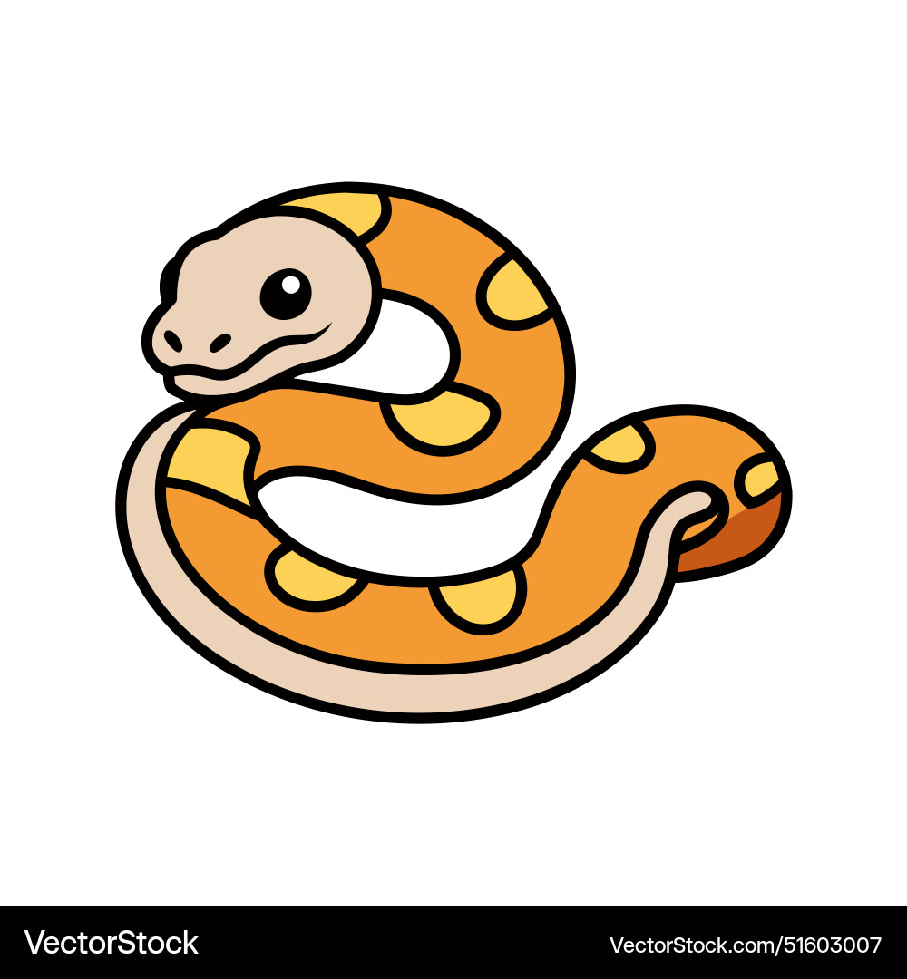 Axanthic ball python goes icon vector image