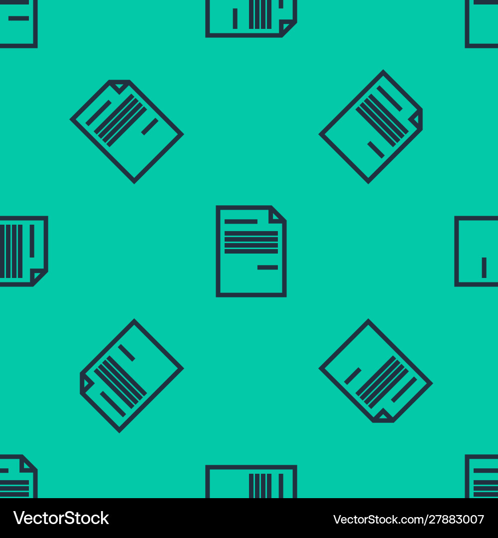 Blue line document icon isolated seamless pattern Blue line document icon isolated seamless pattern Vector Image