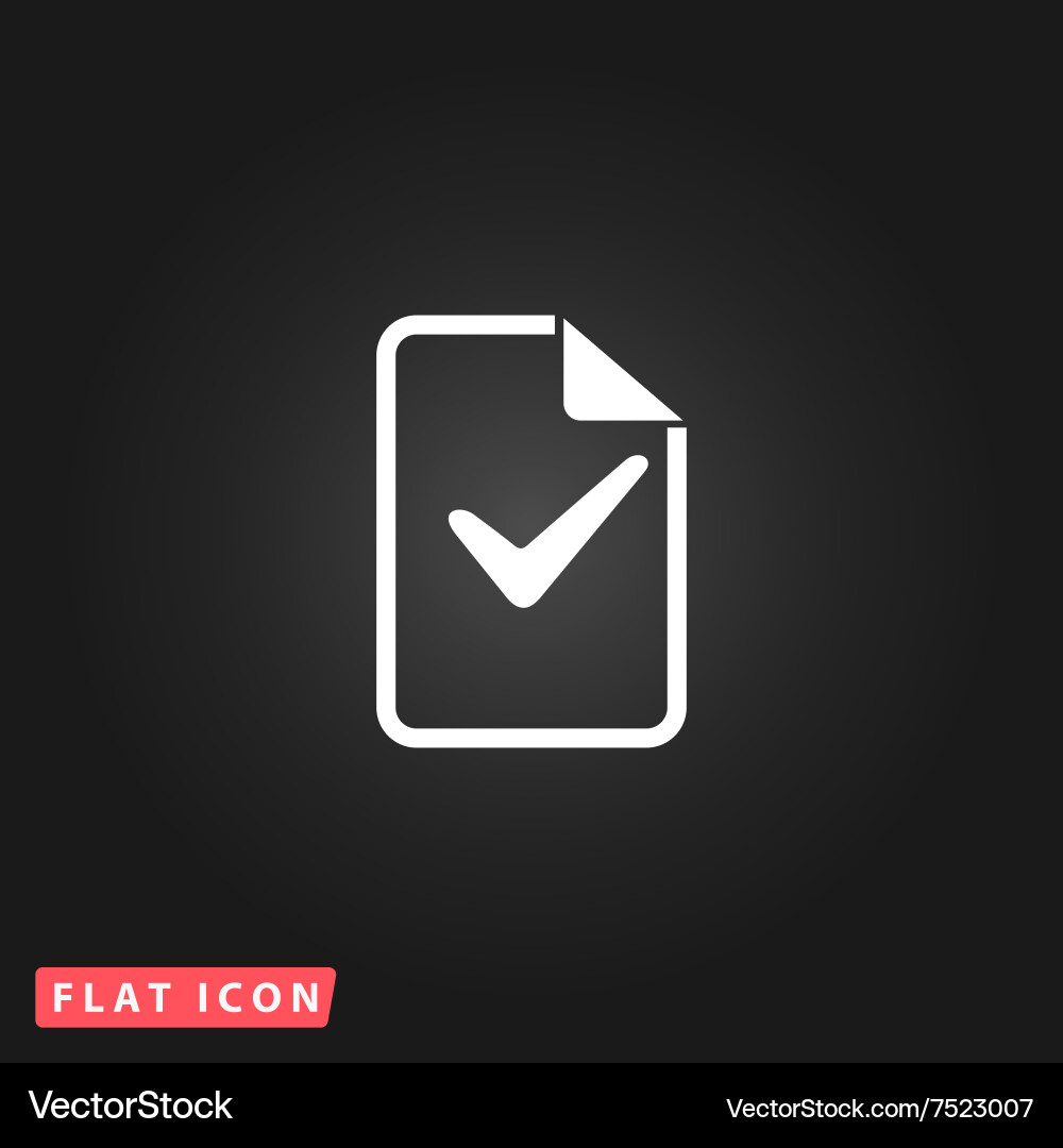 Document with check mark vector image