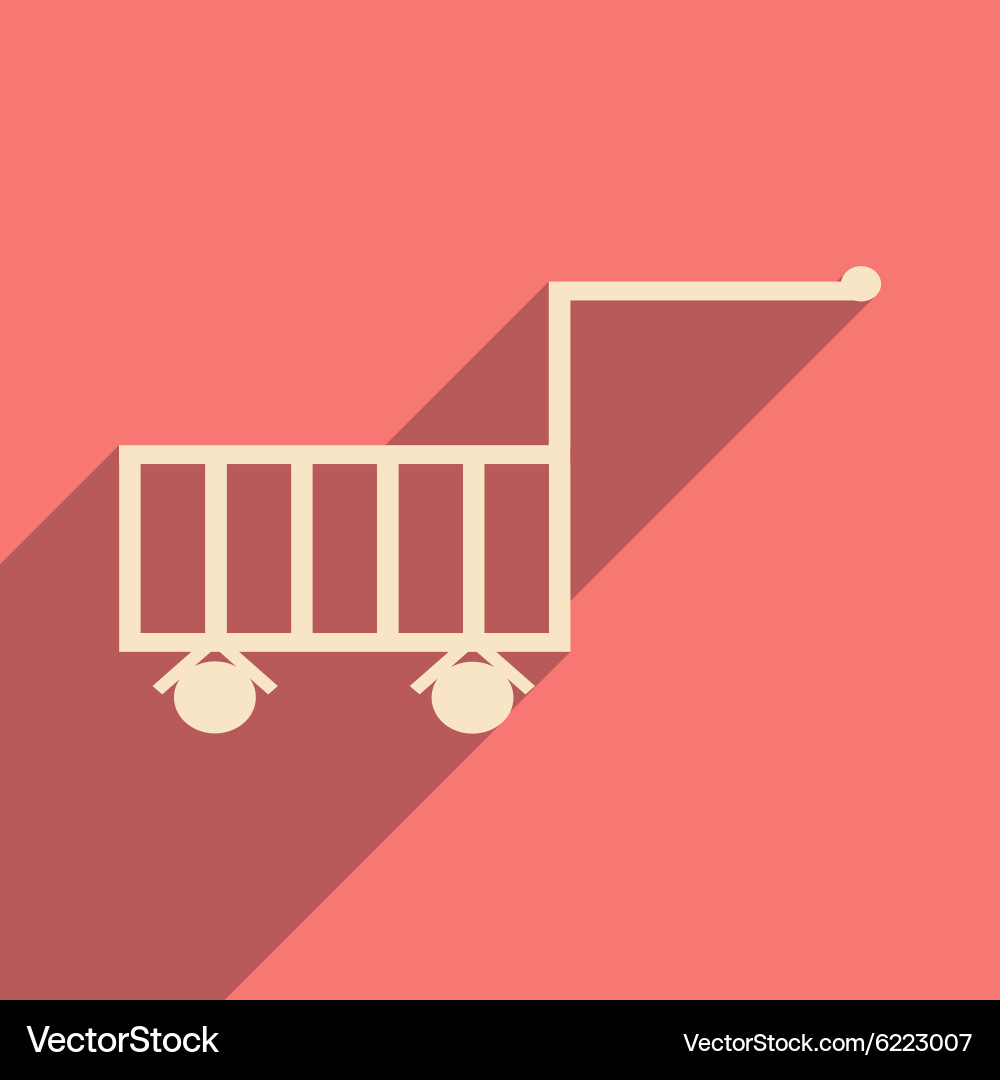 Flat with shadow icon and mobile application Vector Image