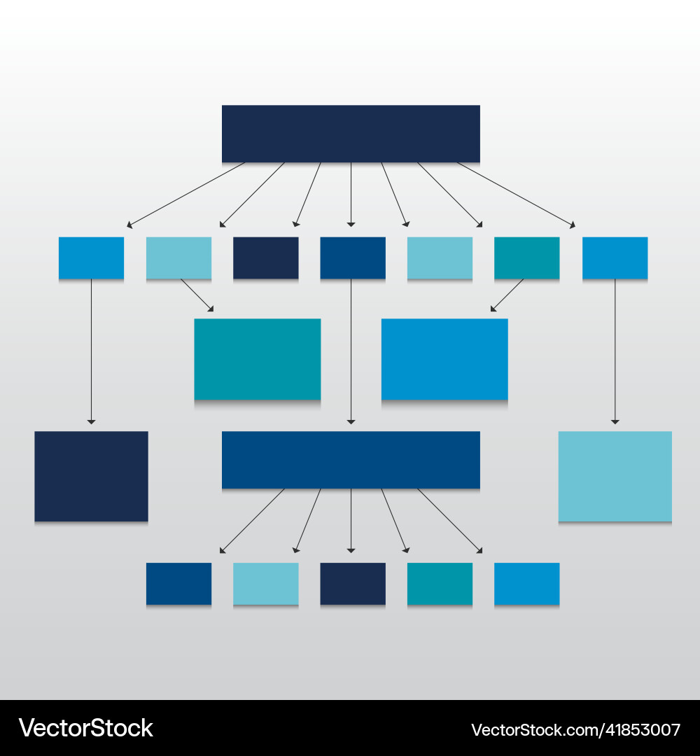 Fowchart colored shadows scheme Fowchart colored shadows scheme vector image