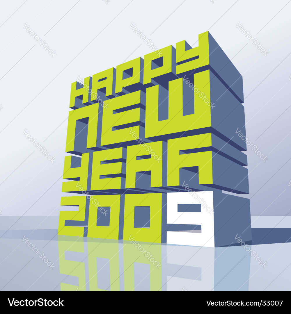 Happy New Year 2009 Celebration Vector Image