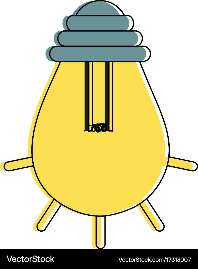 Lit regular lightbulb icon image Vector Image