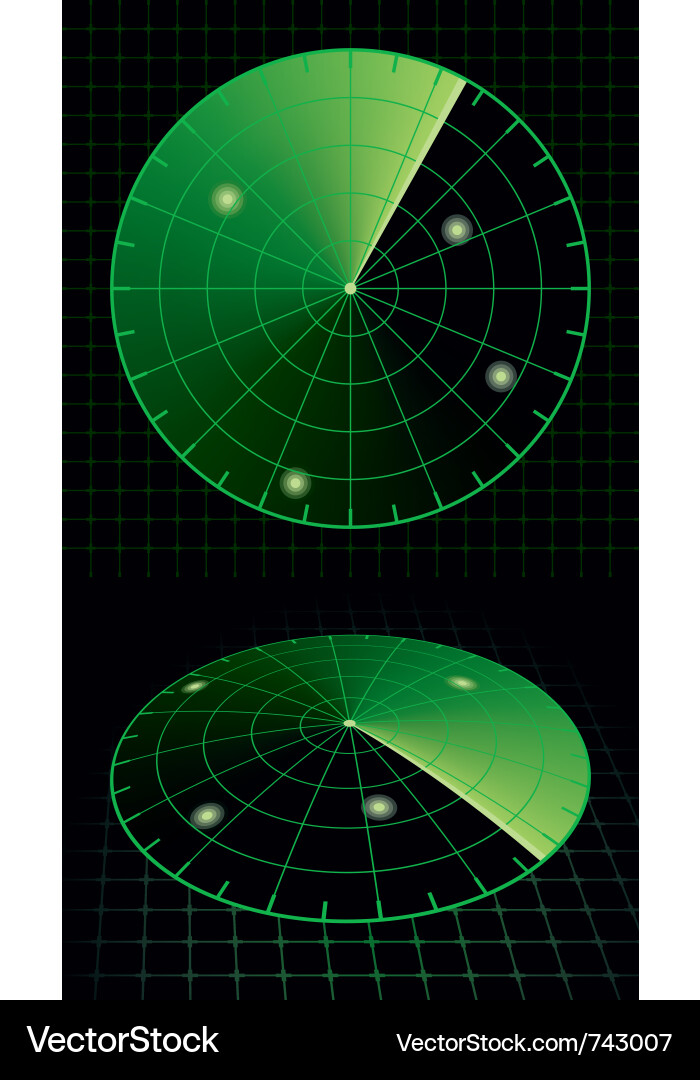 Radar Display - Target Detection Vector Image