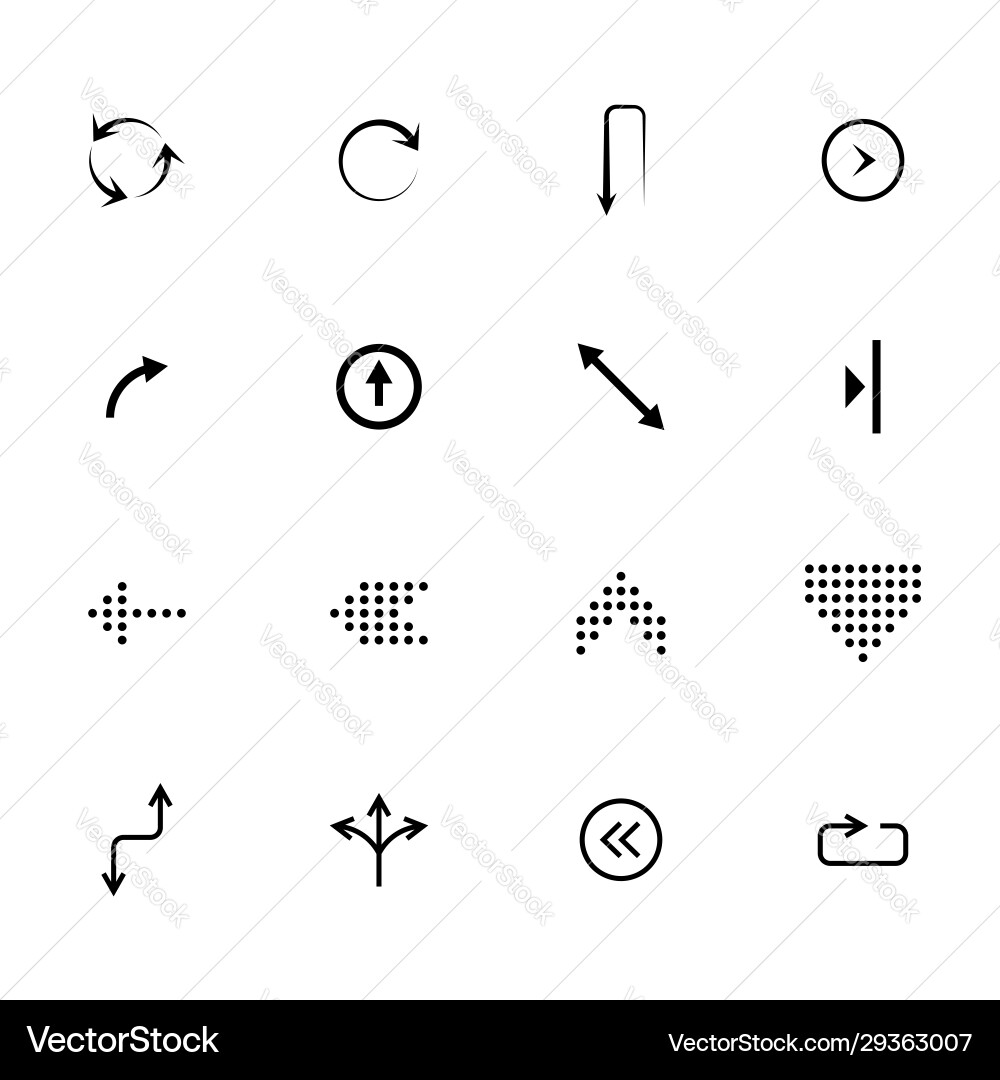Schwarze Pfeile Symbol gesetzt Zeiger für die Navigation Schwarze Pfeile Symbol gesetzt Zeiger für die Navigation vektorbild