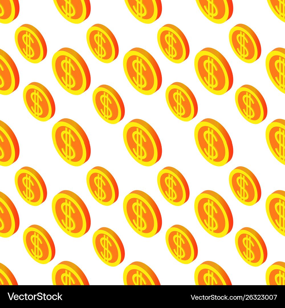 Seamless pattern with golden coins falling down Seamless pattern with golden coins falling down vector image