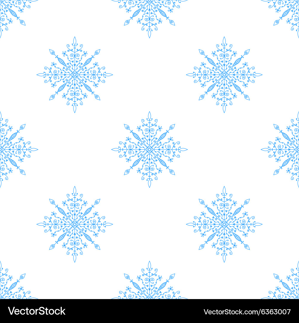 Seamless pattern with snowflakes Vector Image