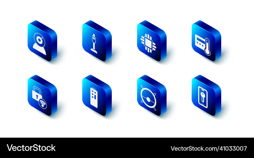 Set vacuum cleaner processor with cpu thermostat Set vacuum cleaner processor with cpu thermostat vector image