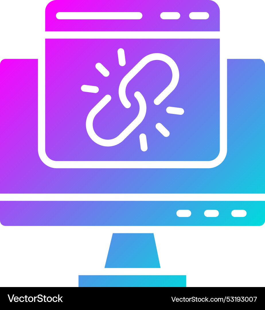 Web link icon design vector image