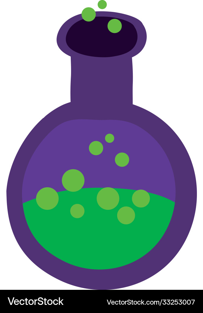 Witch spell in flask flat style icon Vector Image