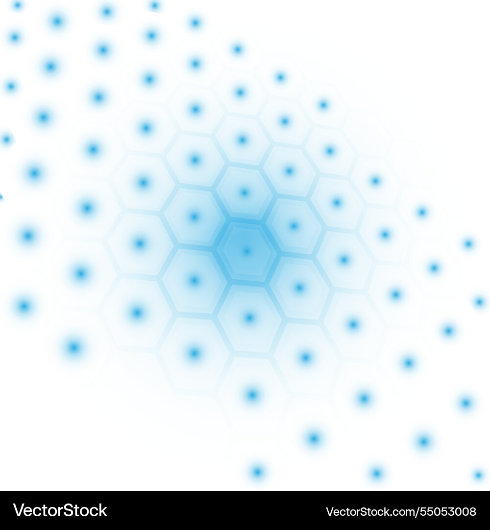 Abstract hexagonal pattern with light blue dots Abstract hexagonal pattern with light blue dots vector image