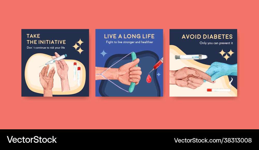 Ads template with world diabetes day concept Ads template with world diabetes day concept vector image