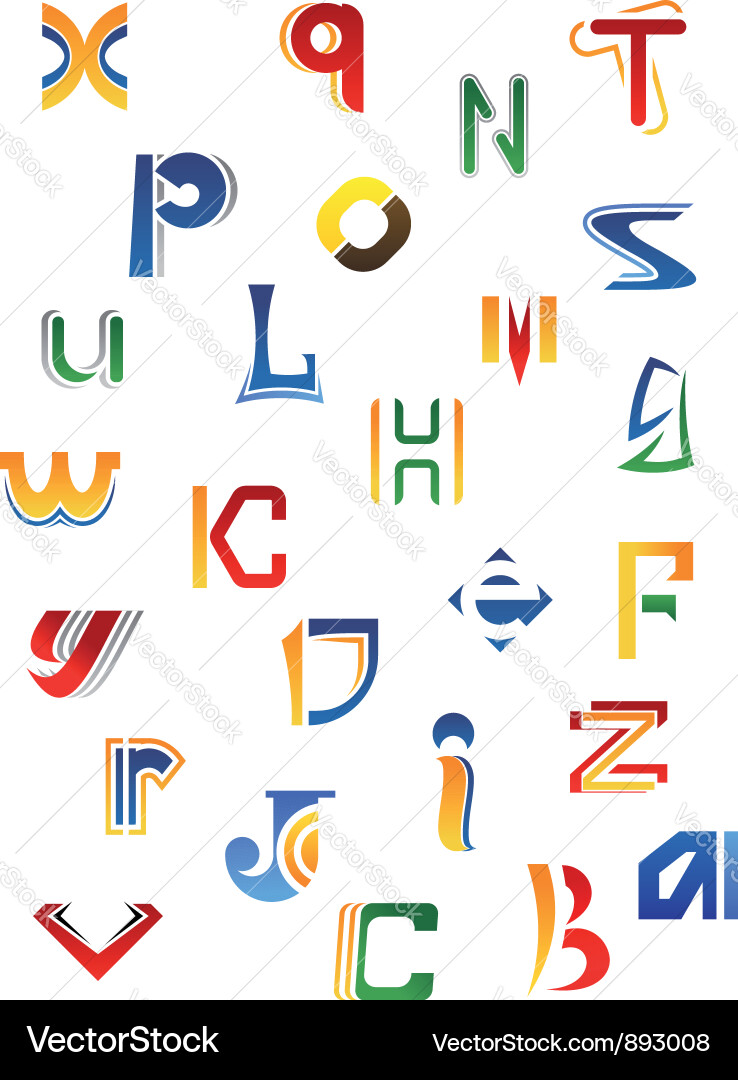 Alphabet Letter Collection Vector Image