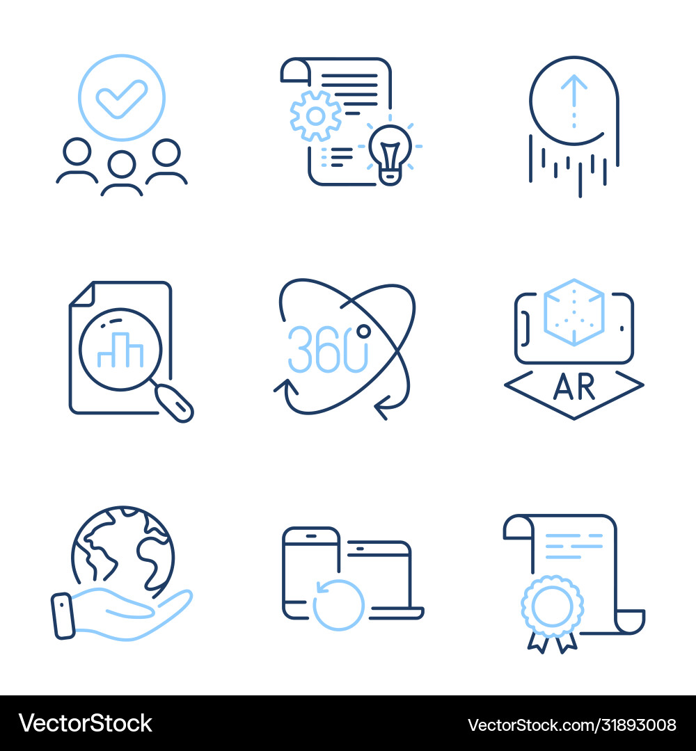 Augmented reality swipe up and analytics graph Augmented reality swipe up and analytics graph vector image