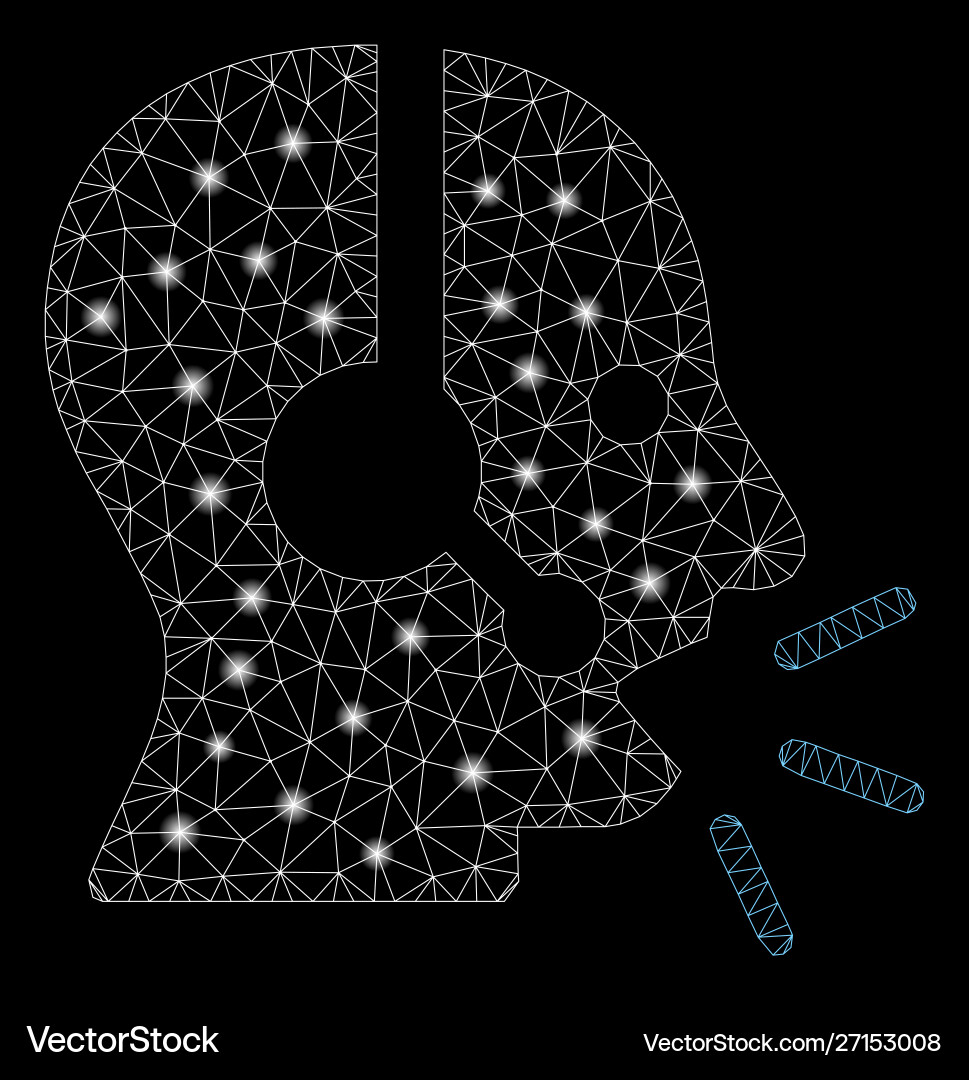 Bright mesh 2d operator message with flare spots Bright mesh 2d operator message with flare spots Vector Image