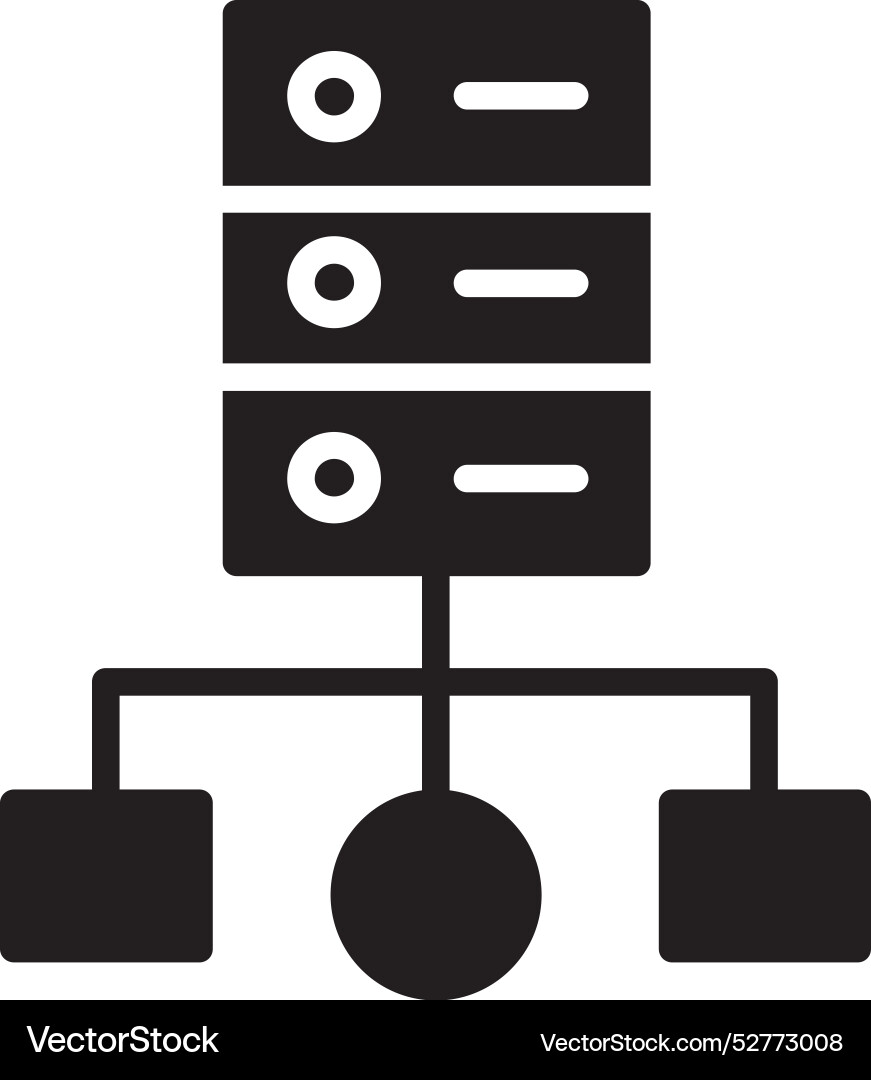 Cluster computing icon design vector image