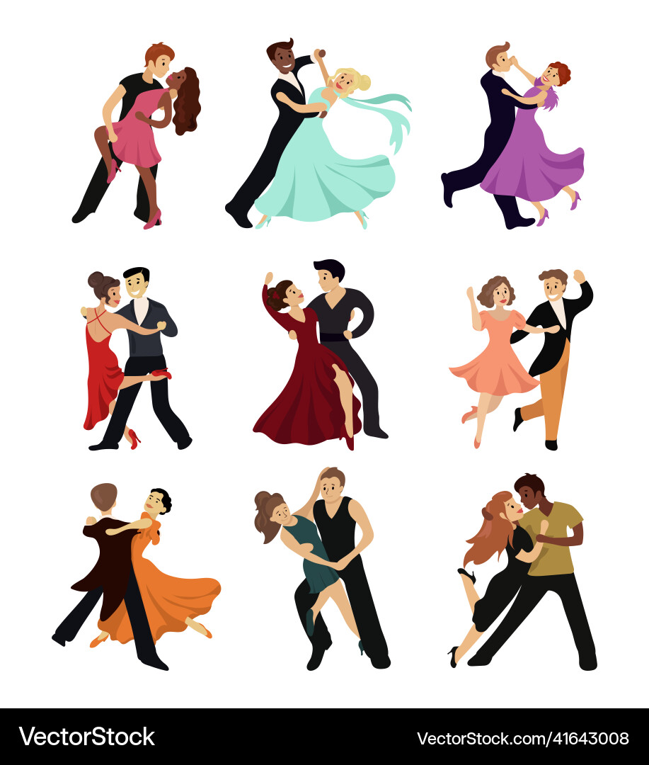 Couple dance Royalty Free Vector Image - VectorStock