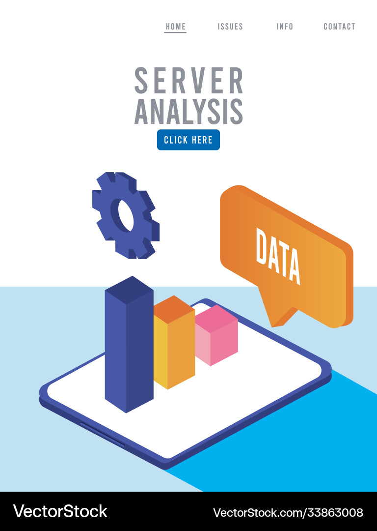 Data analysis technology with tablet device Data analysis technology with tablet device Vector Image