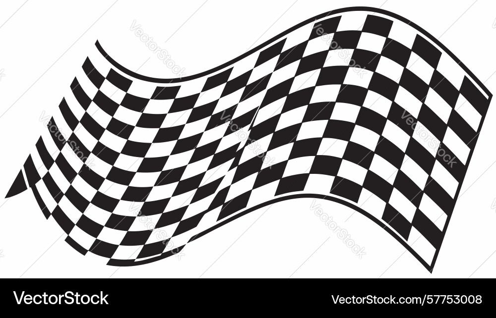 Dynamic checkered racing flag banner design Vector Image