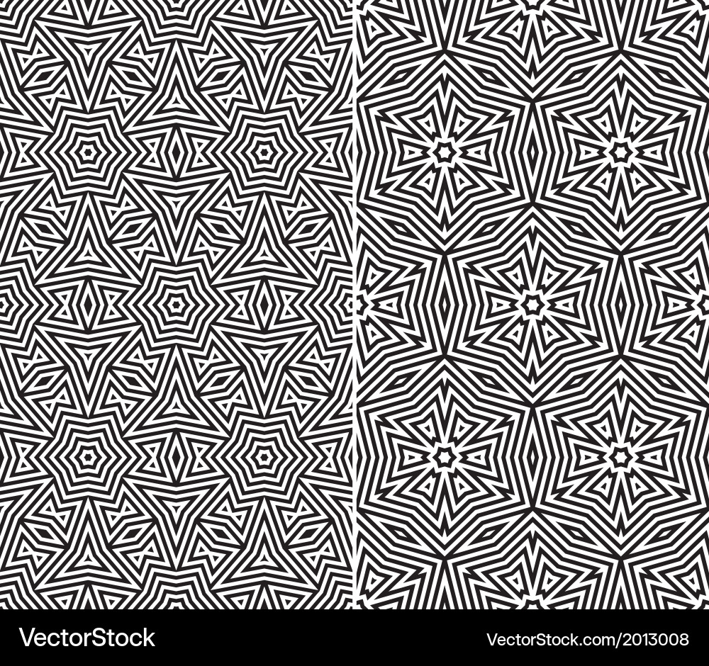 Hexagonal Geometric Patterns Vector Image