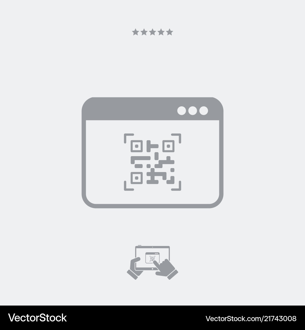 Qr code icon vector image
