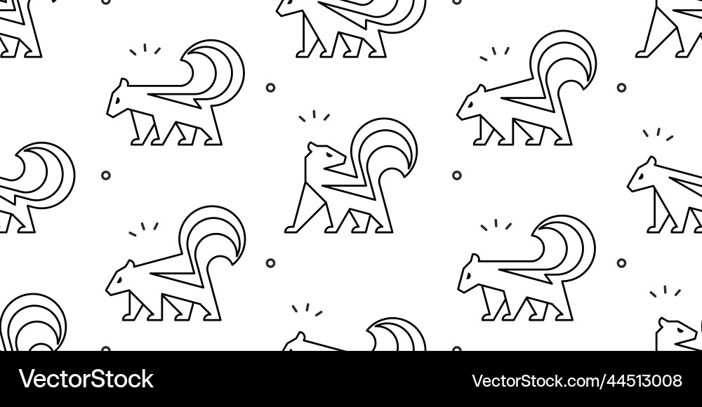 Seamless pattern with skunks Vector Image