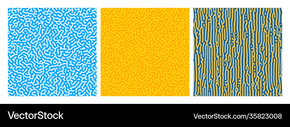 Set three colorful turing reaction gradient Set three colorful turing reaction gradient vector image