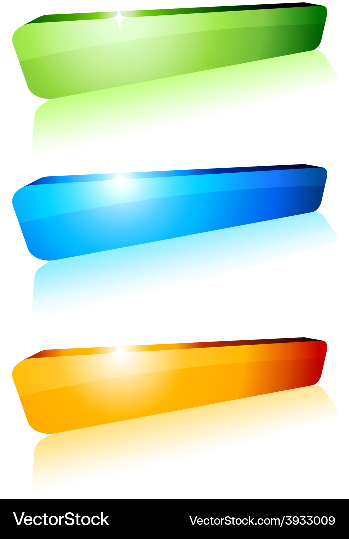 3d buttons Vector Image