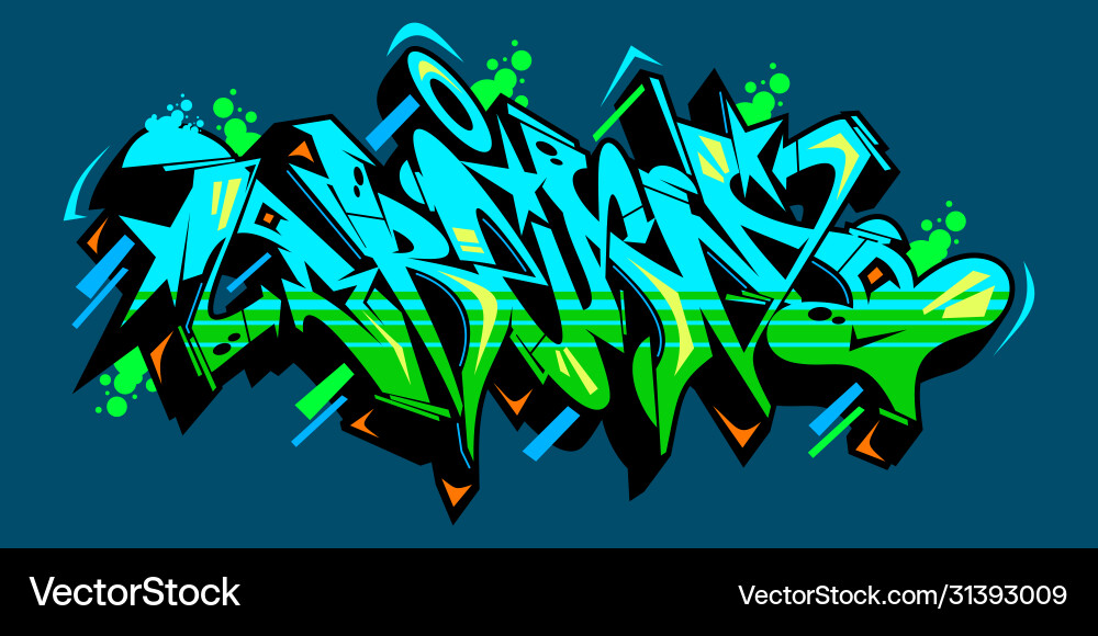 Abstract word dream graffiti style font lettering Abstract word dream graffiti style font lettering vector image
